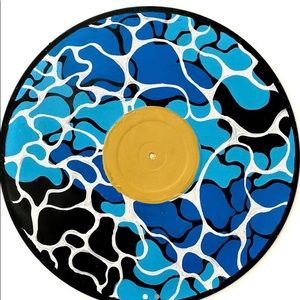 Hand painted retro vintage vinyl